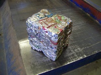Block of aluminum cans