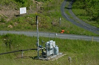 Landfill gas blower and flare station
