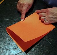folding paper to mark center