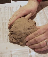 sawdust clay mixed