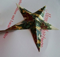 Cutting out the star after drying