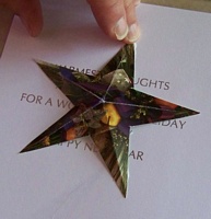 Glueing the star to the backing