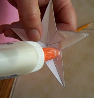 Glueing the back of the star