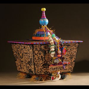 decorated wood box