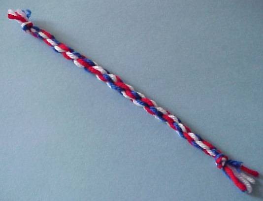 Red, white, and blue rope bracelet