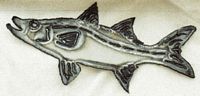 snook metal fish sculpture